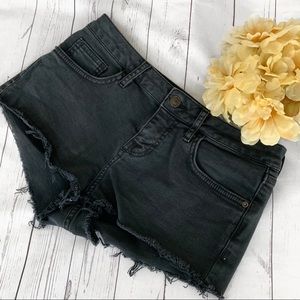 🌹 TOPSHOP MOTO Black Denim Shorts (4)